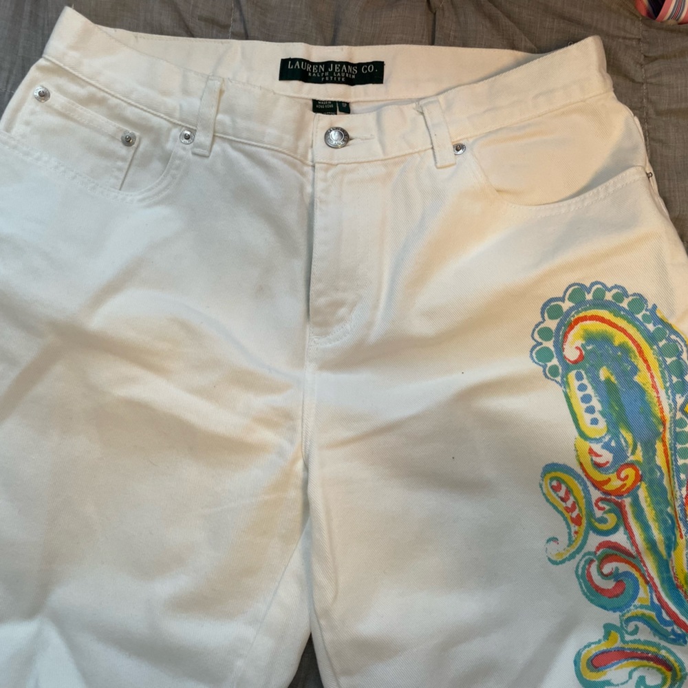 NWOT Lauren Ralph Lauren Paisley Boot Cut Jeans - Picture 6 of 8